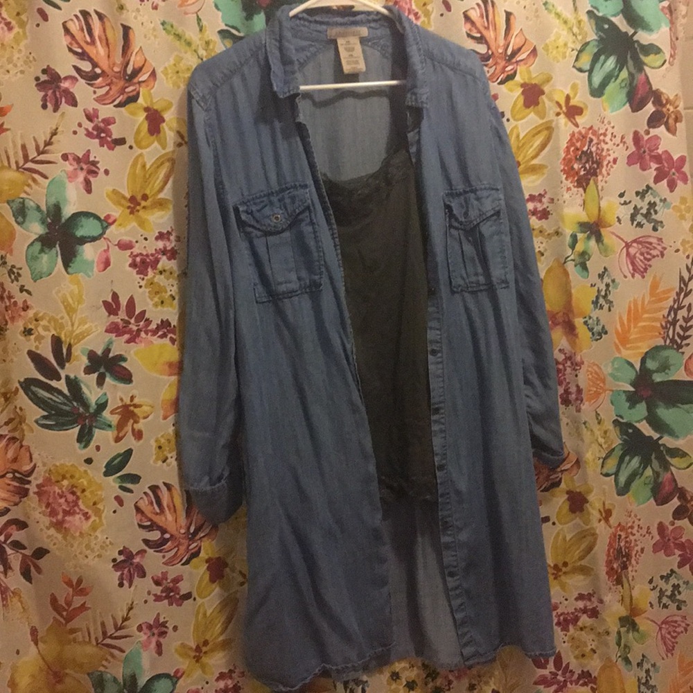 Denim tunic-can be worn as a dress!